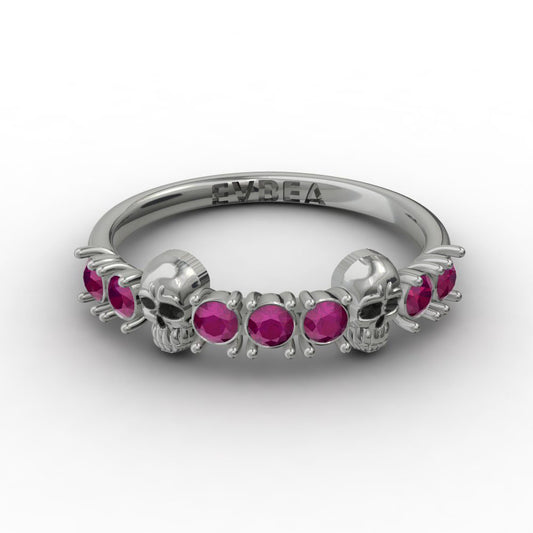 Womens Stainless Steel Geometric Ring With Rhinestone Zirconia Titanium Steel US Size 9 Statement Jewelry Gift