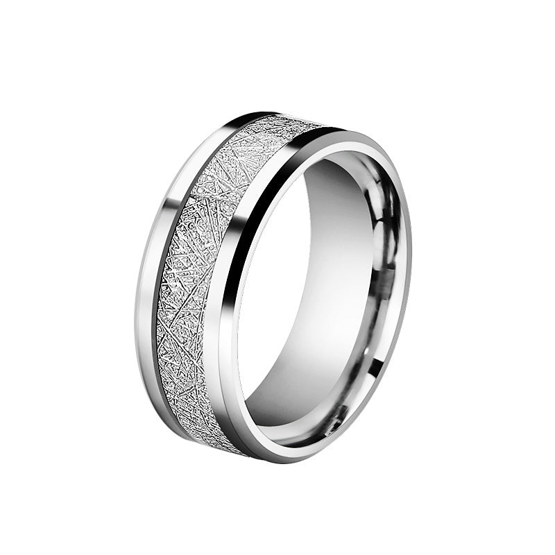 Men's Titanium Steel Ring Japan South Korea Fashion Jewelry Band For Him Gift For Man Cool Silver Ring Men's Ring Personality Ring Statement Ring