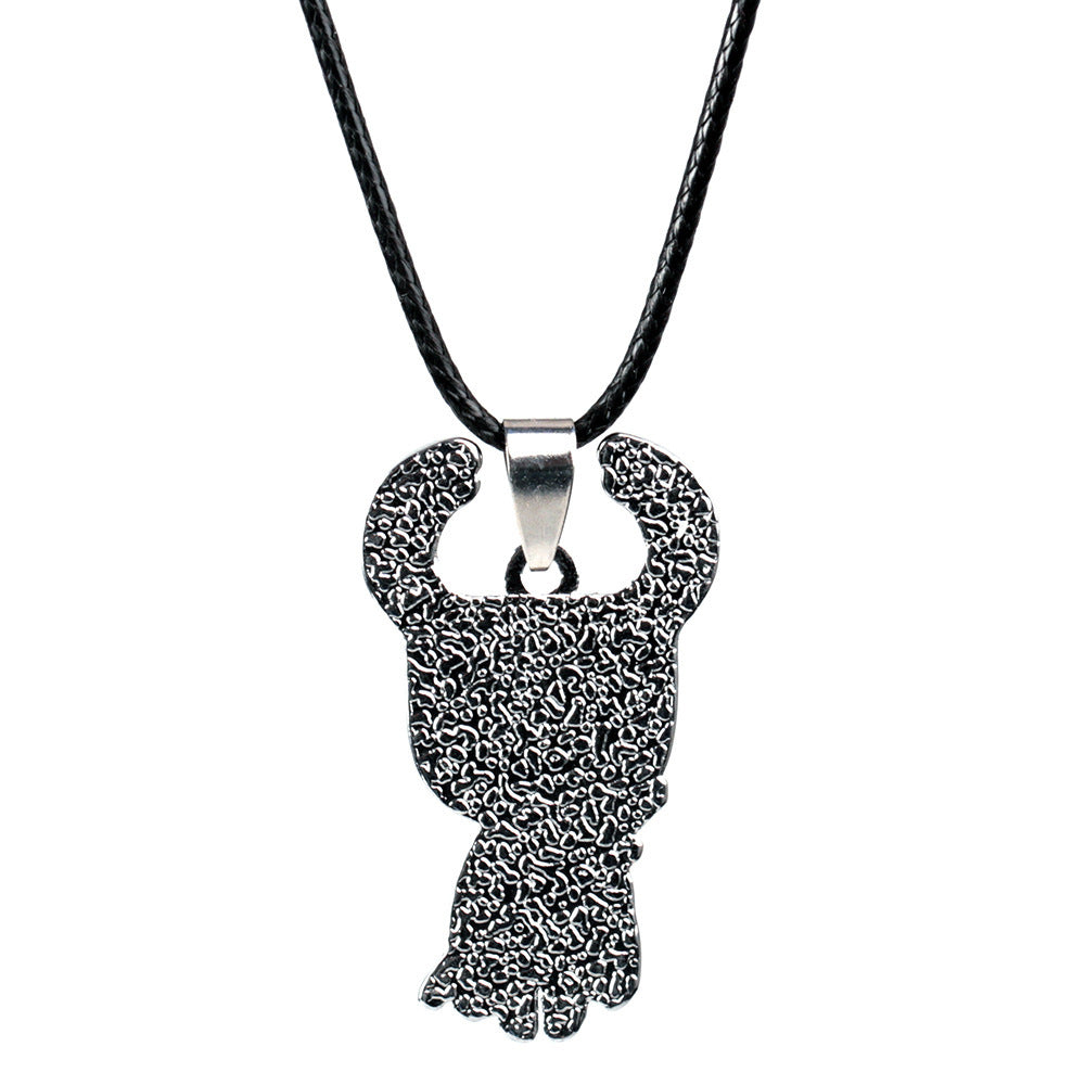 Unisex Metal Knight Keychain Doll Shape Charm Pendant Necklace For Advertising Conference Festival Promotional