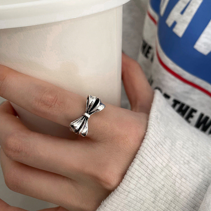 Copper Bow Ring Vintage Stacking Jewelry For Everyday Wear Korean Style Design Handcrafted Minimalist Gift Now