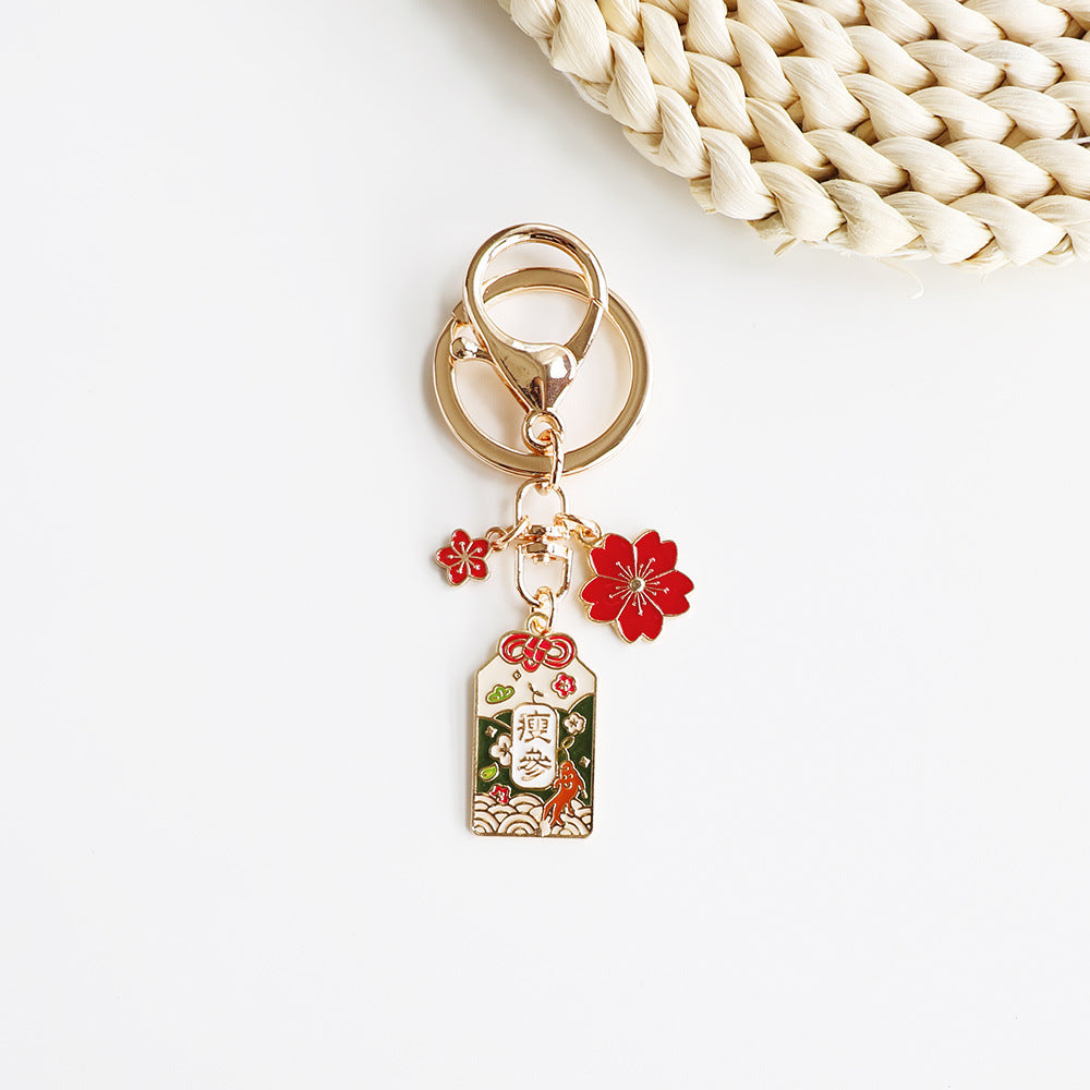 Cat Keychain Amulet Japanese Kawaii Car Key Accessory Electroplated Alloy Charm Pendant For Keys Bags Backpacks