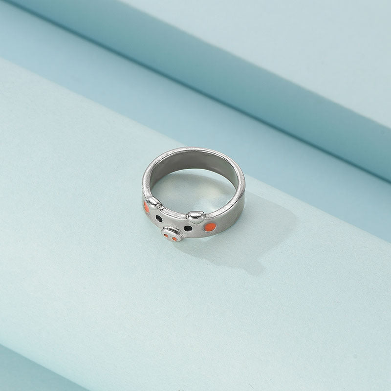 Pig Zodiac Animal Ring European American Fashion Jewelry Alloy Gift Ring Individually Packed Elegant Accessory