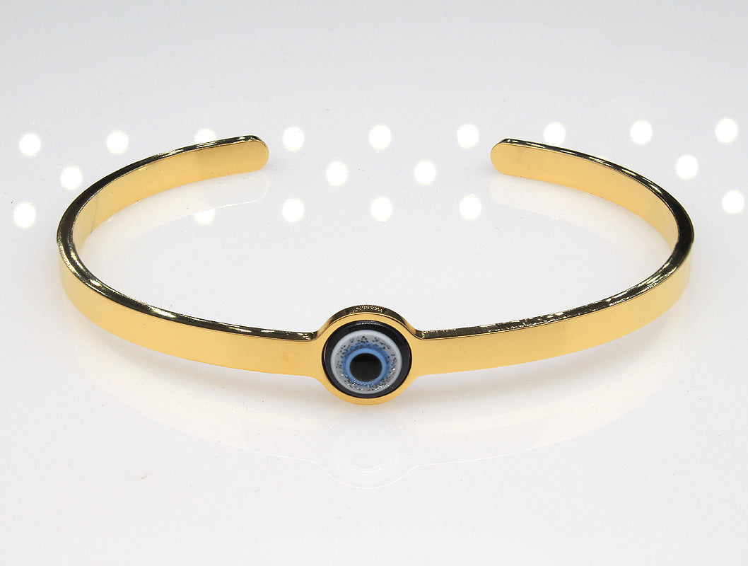 Adjustable Stainless Steel Bracelet 316L With Smooth Polished Finish Inner Diameter 63mm Thick 2mm Eye Width 10mm