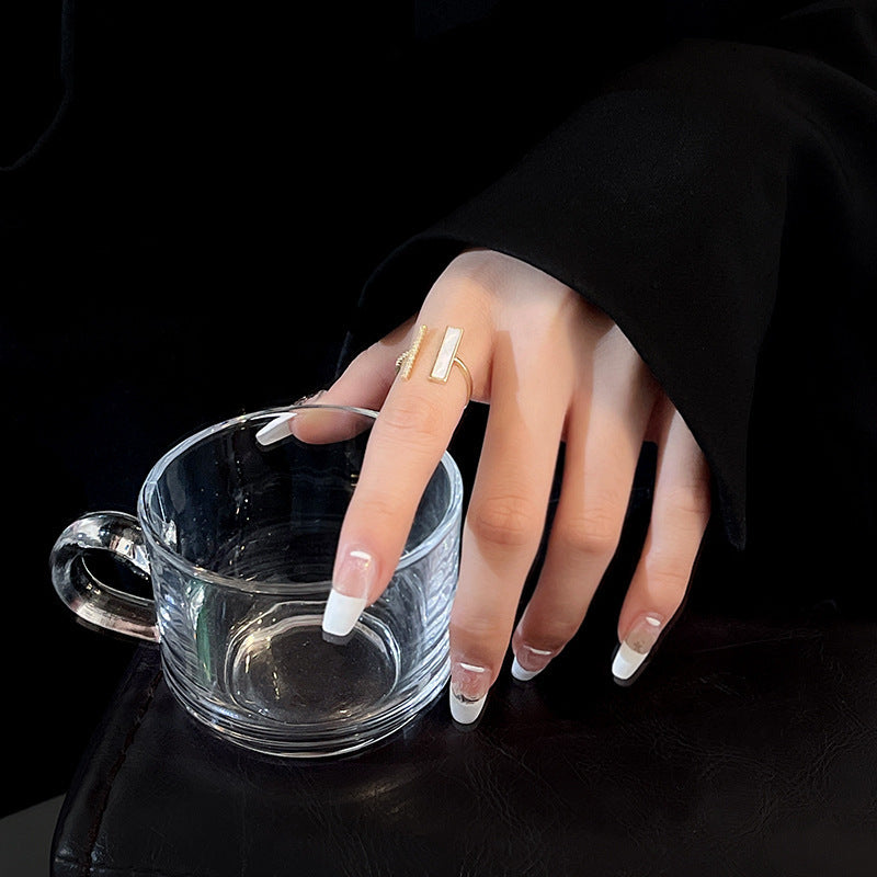 Adjustable Copper Geometric Temperament Ring For Women Jewelry Gift Suitable Everyday Wear Minimalist Fashion Accessory