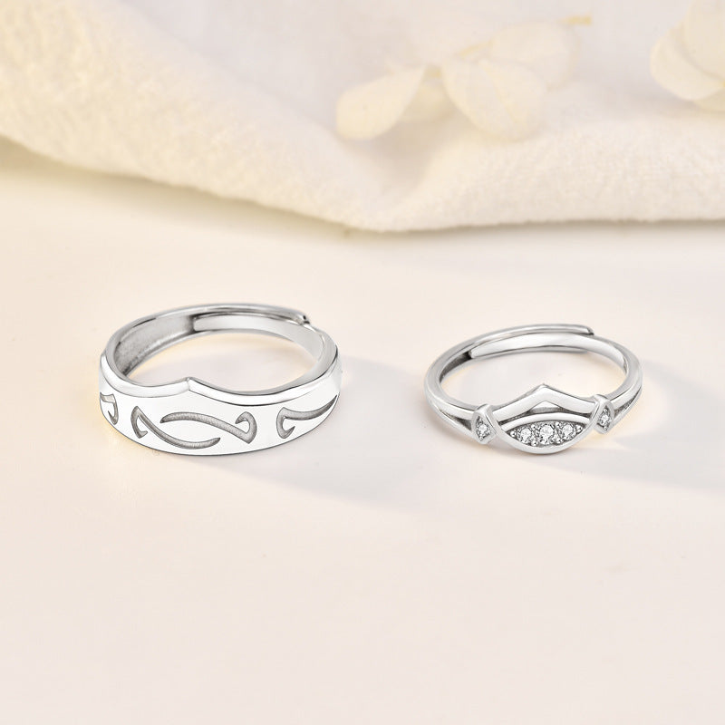 Adjustable Silver Geometric Candy Ring With Zircon Inlay For Women Elegant Gift Gift For Women Who Love Styles