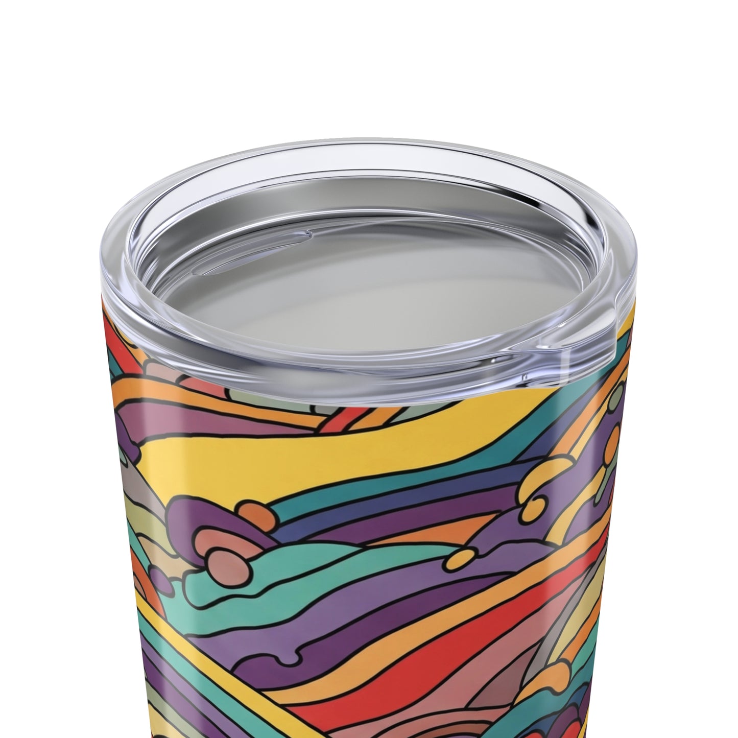 20oz Stainless Steel Travel Mug With Double Wall Insulation Spill Resistant Printed Design For Hot And Cold