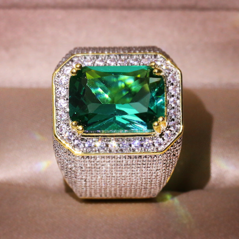 Zircon Ring For Men And Women Type Ring Material Brass White Steel Color KYRA0825 Size 8 9 10 11 12 Daily Wear
