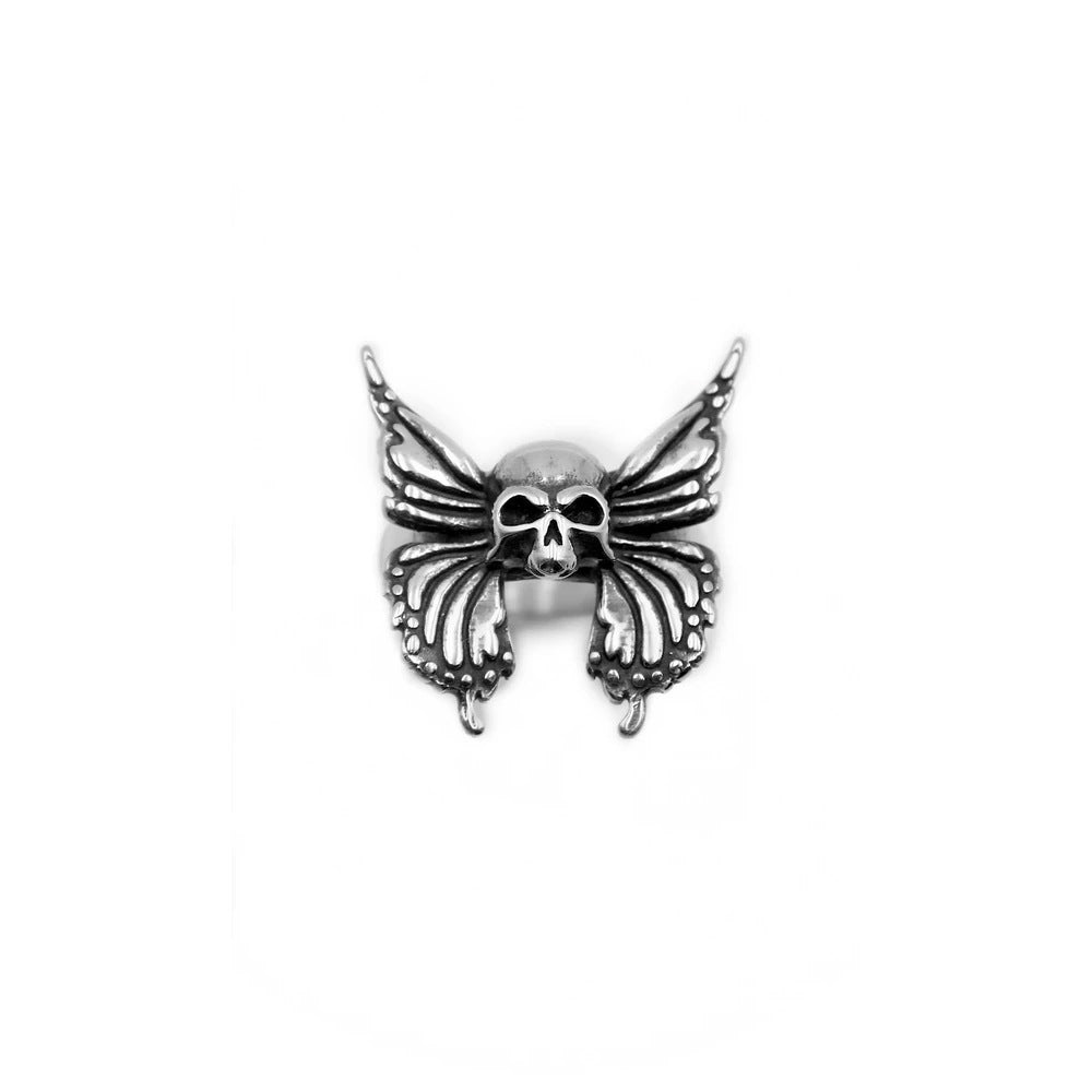 Alloy Butterfly Ring Electroplated Adjustable Open Ring Trendy Hip Hop Animal Fashion Jewelry Continental Style