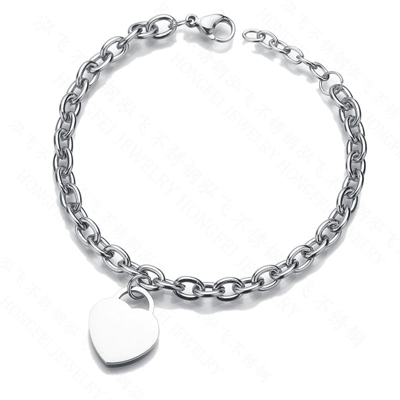 Stainless Steel Love Bracelet Elegant Design Secure Clasp Jewelry For Women Girls Everyday Wear Occasions Chic