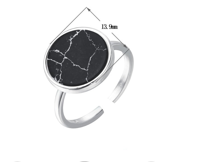 Sterling Silver Black Ring Elegant Band Ring Women And Men Round Silver Ring Birthday Gift Anniversary Present