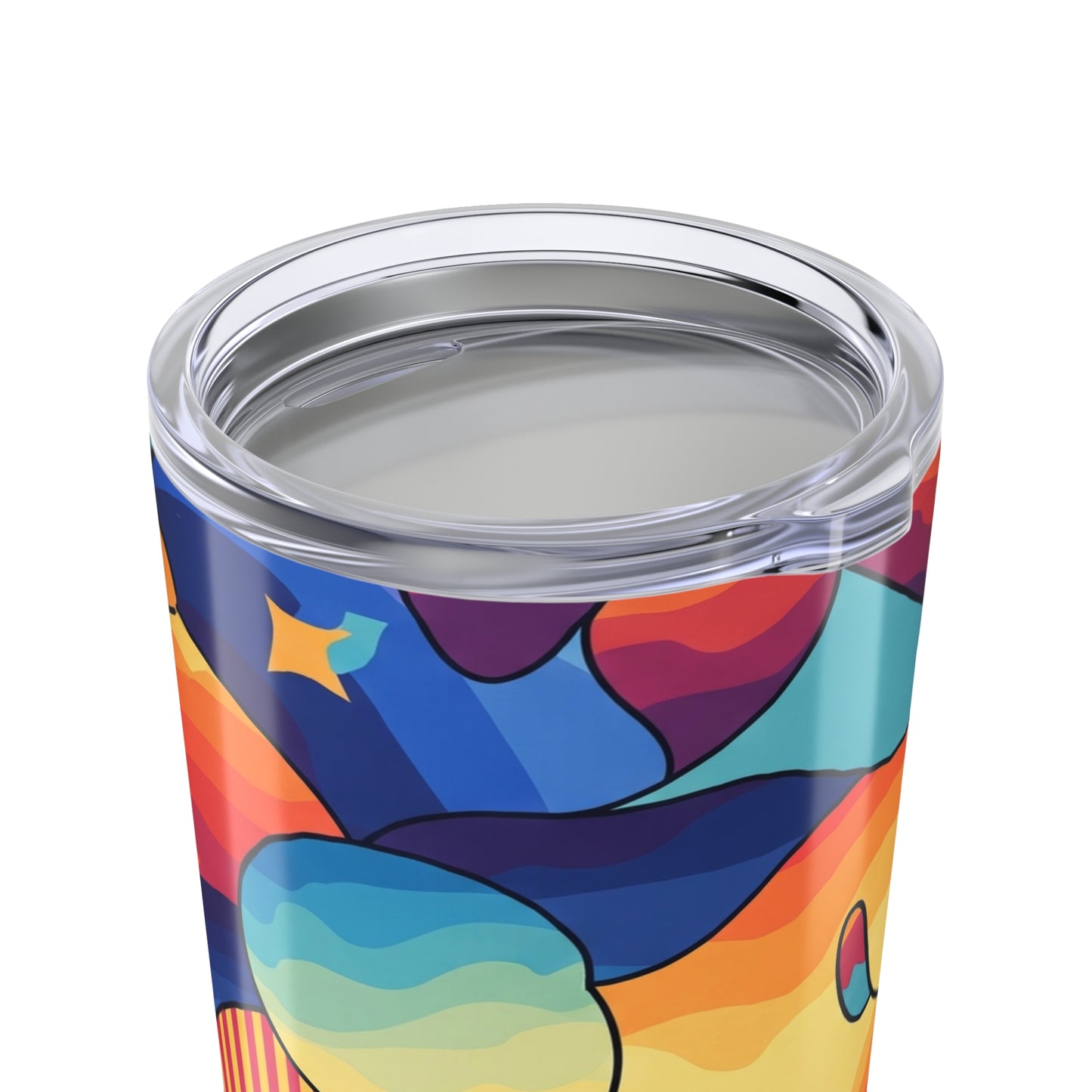 20oz Stainless Steel Tumbler With Printed Design Vacuum Insulated Double Wall Construction Leak Proof Thermal
