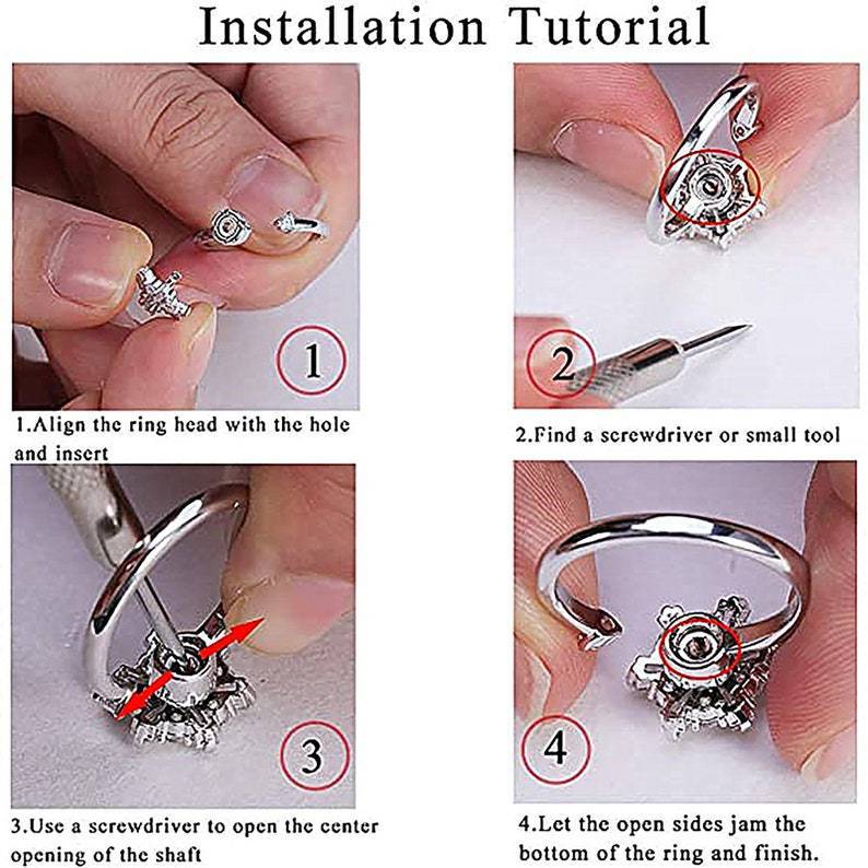 Personalized Planet Opening Ring For Women Copper Gold Plated Adjustable Rotating Gem With Geometric Planet Design