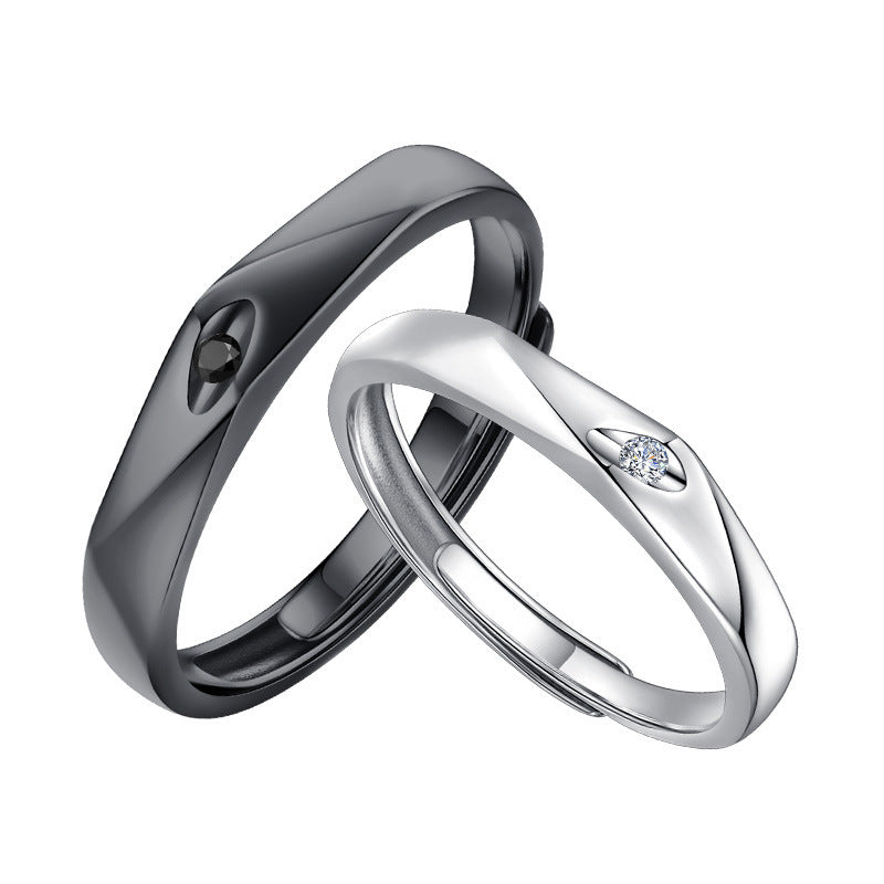 Adjustable Copper Couple Rings Set For Men And Women Inseparable Fashion Anniversary Gift For Couples Keepsake