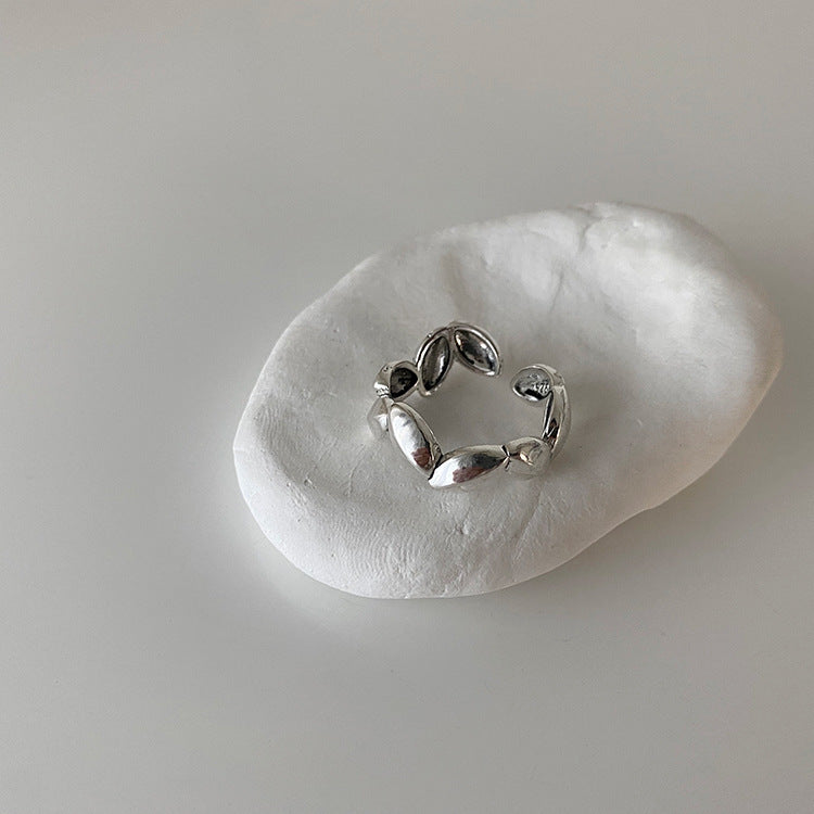 Adjustable Heart Ring Geometric Irregular Element Jewelry