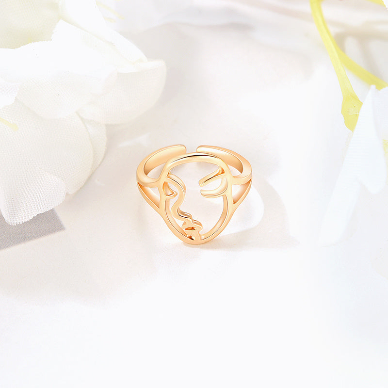 Geometric Alloy Ring For Women Fashion Jewelry Geometric Design For Everyday Wear And Commute Daily Wear Style