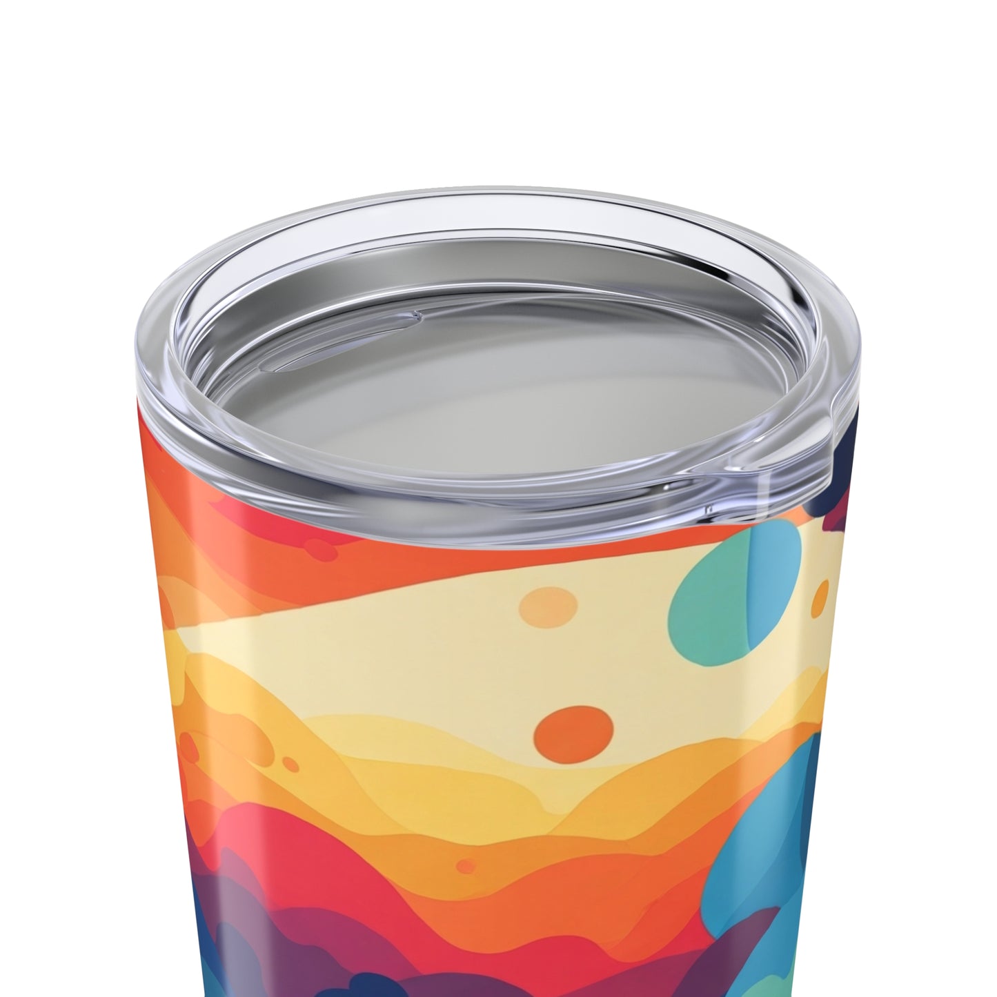 20 Ounce Stainless Steel Tumbler With Printed Design Double Wall Vacuum Insulation Spill Resistant Thermal