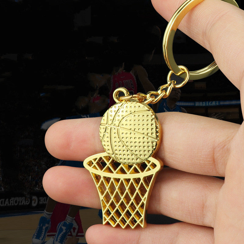 Basketball Net Keychains 3D Alloy Key Chain Unisex Accessory Electroplated Finish Souvenir Gift For Basketball