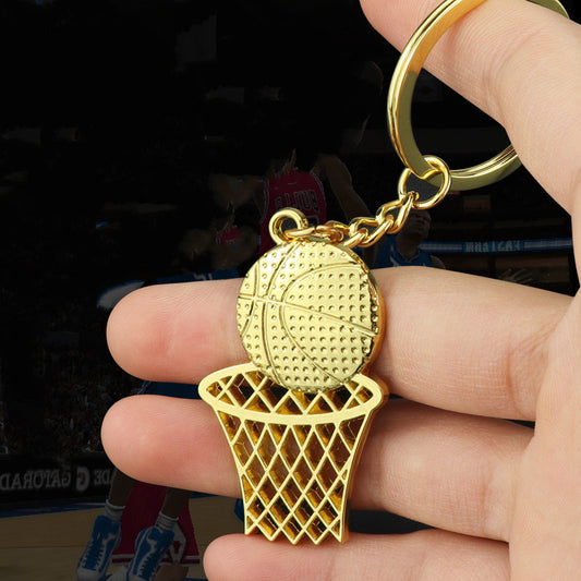 Basketball Net Keychains 3D Alloy Key Chain Unisex Accessory Electroplated Finish Souvenir Gift For Basketball