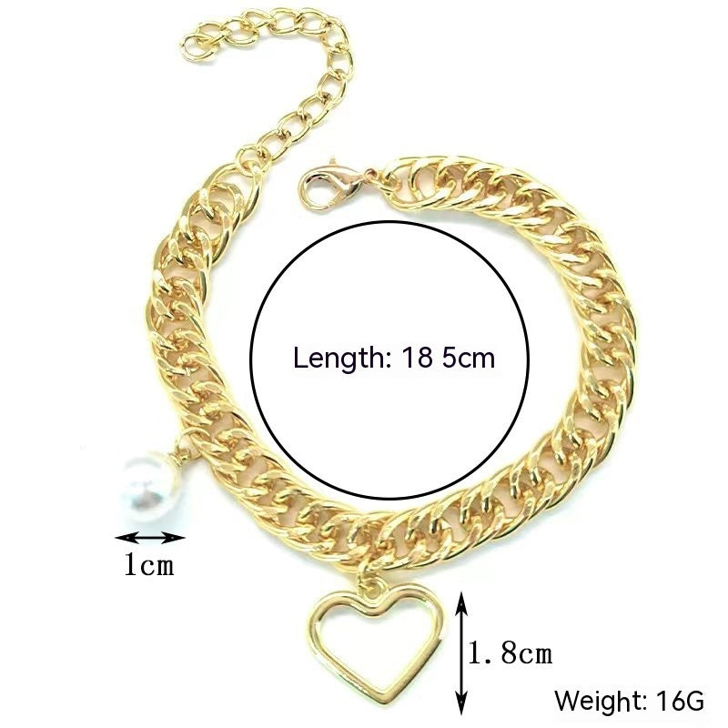 Bohemian Bracelet With Pearl Accents Geometric Shapes