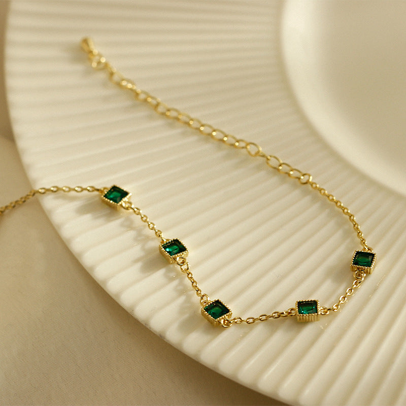 Zircon Diamond Chain Bracelet Titanium Steel Women Jewelry