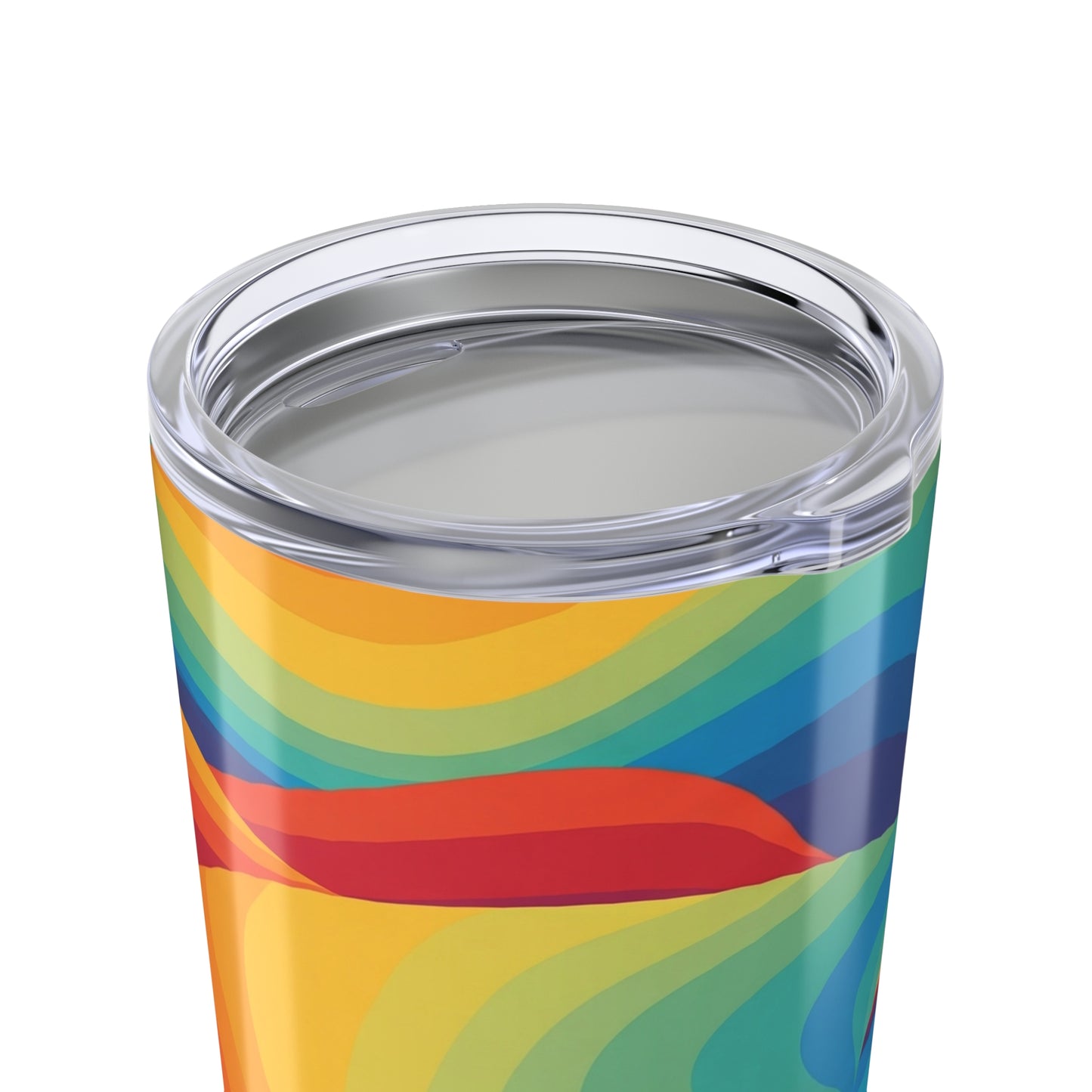 20oz Stainless Steel Tumbler With Printed Artwork Double Wall Insulation Spill Resistant Lid Dishwasher Safe