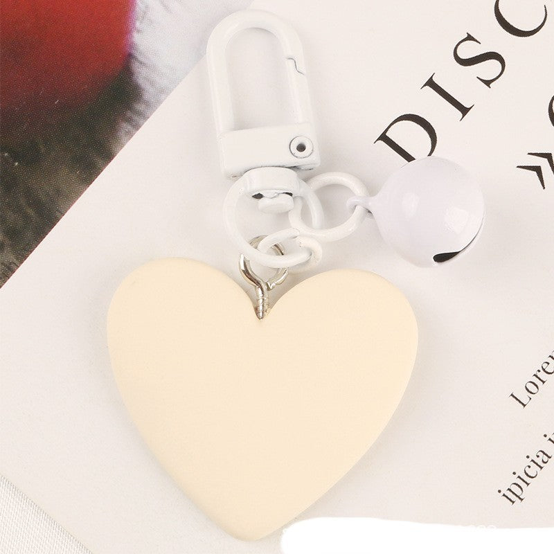 Resin Love Key Ring Colorful Heart Pendant Metal Hanger Hanging Ornament Accessory for Keys and Bags Vivid Art