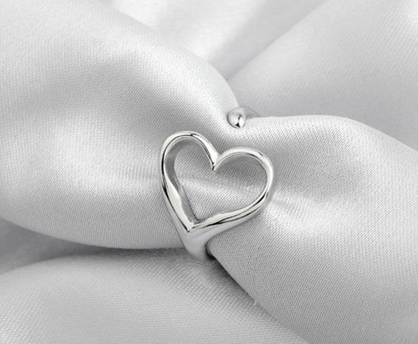 Sterling Silver Couple Rings Matching Love Heart Design Unisex Rings Individually Packaged Ideal Gift For Them