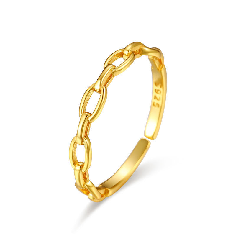 925 Sterling Silver Ring for Women Korean Jewelry Inlaid Silver Multi Bead Mesh Chain Drop Double Zirconium Single Row Diamond Rings and Bands