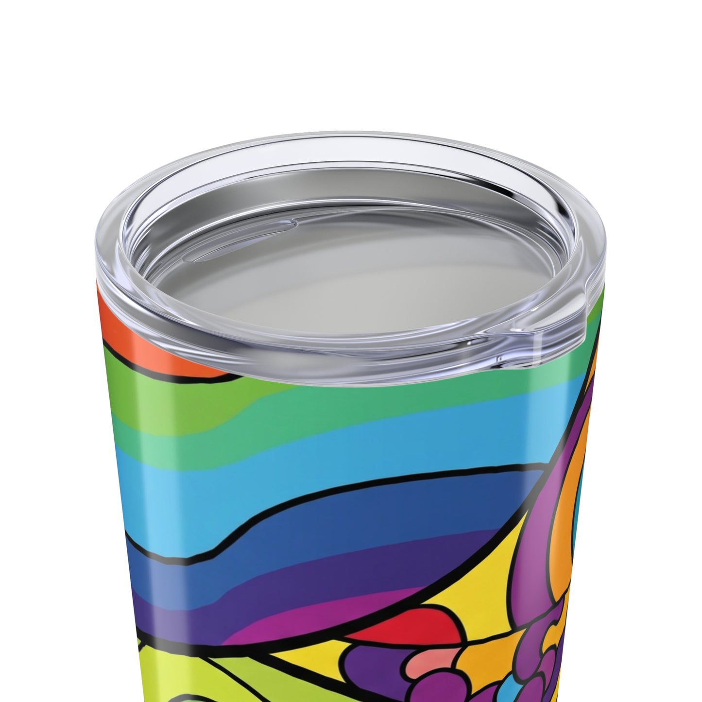 20oz Stainless Steel Tumbler With Double Wall Vacuum Insulation Spill Resistant Printed Travel Mug For Hot And