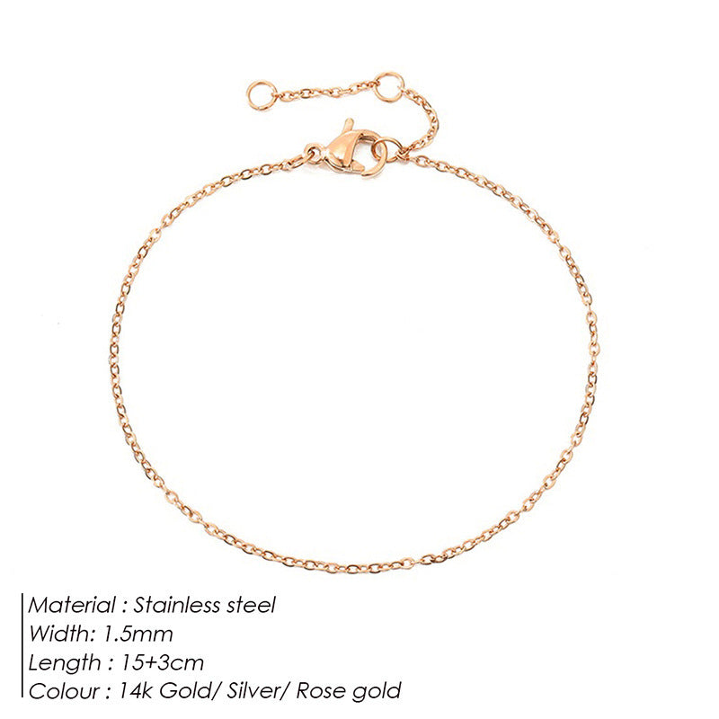 Stainless Steel Multi Layer Chain Bracelet U Shaped Design Electroplating Elegant Bracelet for Women and Girls