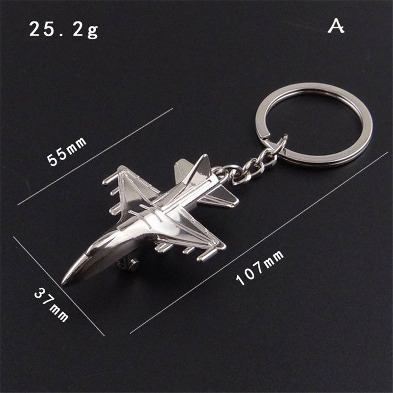 Aircraft Keychain Zinc Alloy Fighter Jets Airplane Pendant Fashion Accessory Aviation Gift For Collectors Club