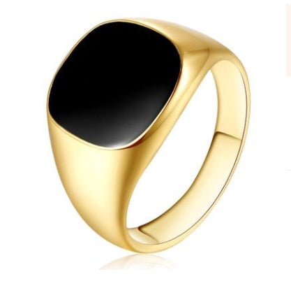 Black Stainless Steel Mens Ring Sleek Minimalist Design With Oil Finish For Everyday Use Timeless Gift For Him