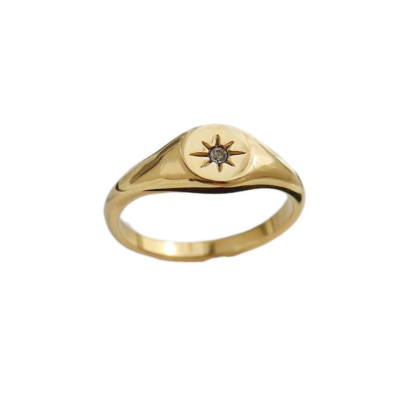 Womens Vintage Titanium Steel Ring For Everyday Wear And Special Occasions Sizes 6 7 8 9 10 Gold Tone Trinkets