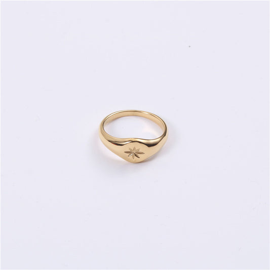 Womens Titanium Steel Love Ring Fashion Geometric Ring Light Jewelry European And American Ins Ring Women's Gift Gold Ring