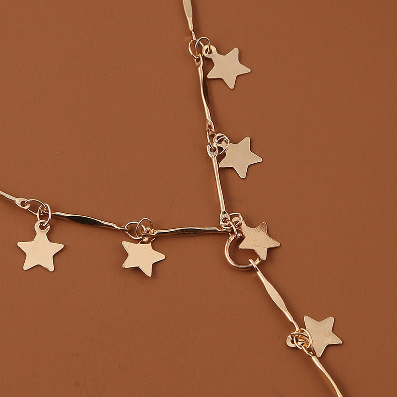 Womens Star Finger Chain Bracelet Alloy Electroplated Bracelet Star Shape Hand Chain Shape Fashionable Bracelet
