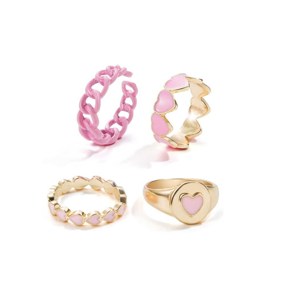 Butterfly Couple Ring Set Adjustable Open Rings Punk Style Gold and Silver Electroplated Alloy for Women and Girls