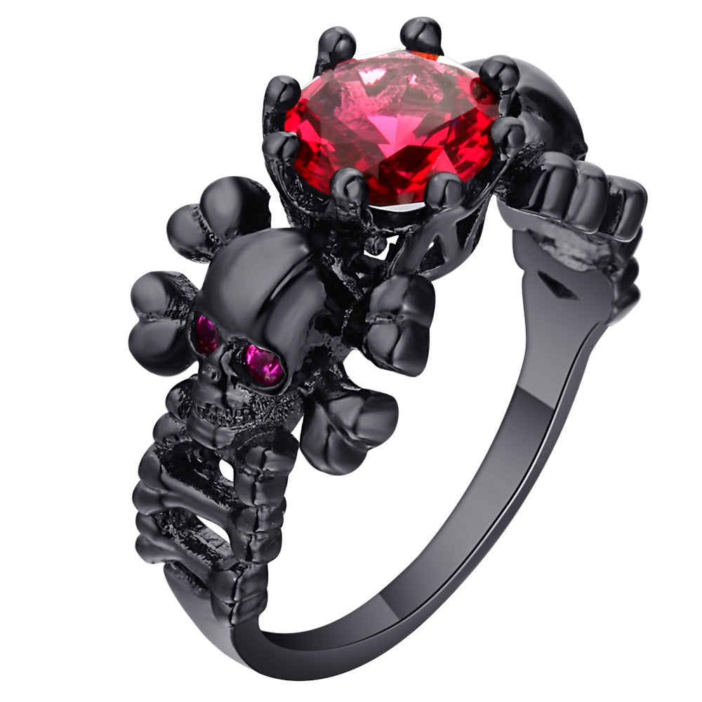 Gold Plated Ring With Artificial Gemstones Electroplated Copper National Style Fashion Jewelry For Women Jewelry