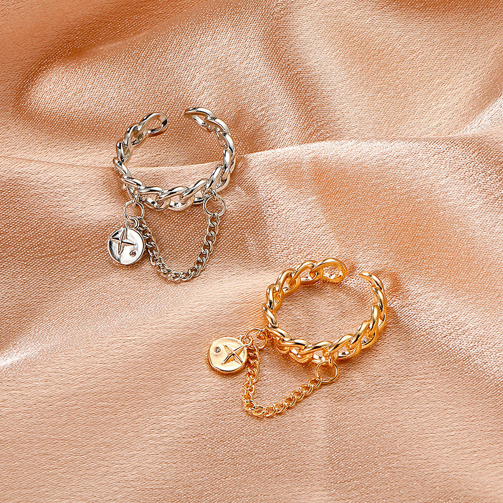 Womens Vintage Geometric Copper Index Finger Ring Fashion Jewelry High Quality Finish And Beautiful Appearance