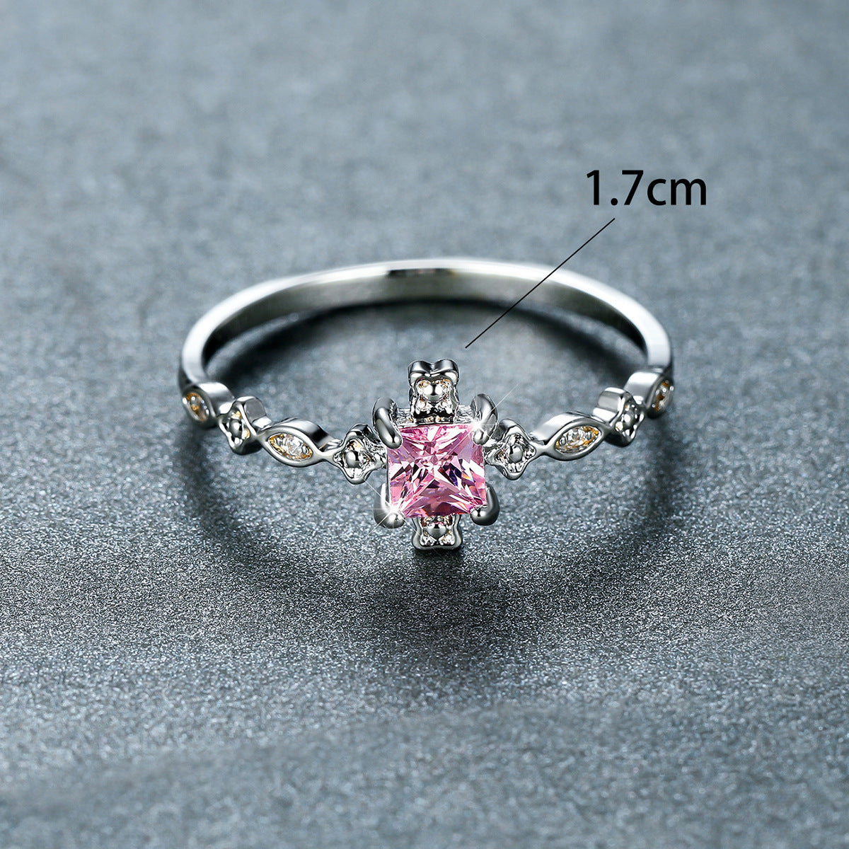 Zircon Inlaid Geometric Copper Ring Fashion Jewelry Gift For Women Trendy Elegant Durable Versatile Style Icon