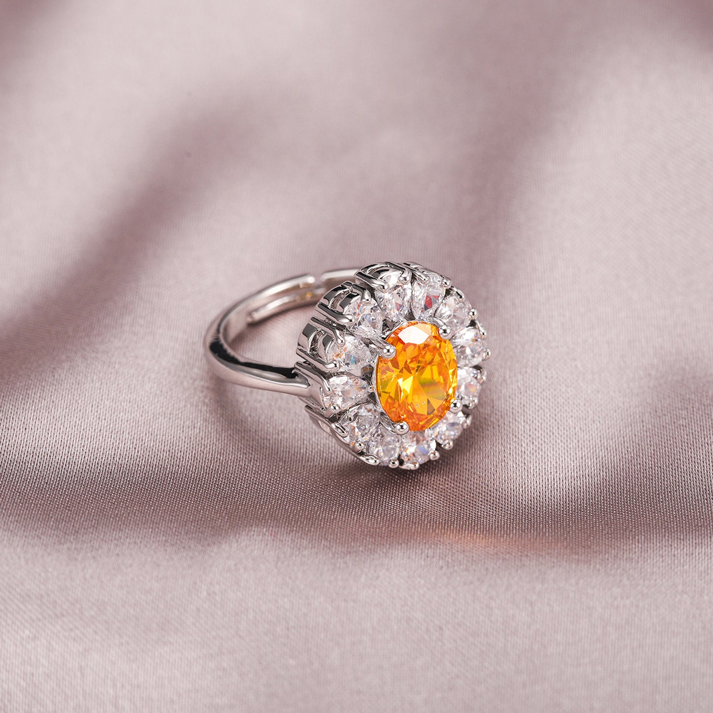 Womens Vintage Classic Geometric Copper Zirconium Ring Inlaid European American Style Elegant Timeless Jewelry