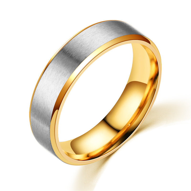 Unisex Stainless Steel Ring 4mm Gold Tone Durable Everyday Jewelry For Men And Women Sizes 5 To 12 Casual Look
