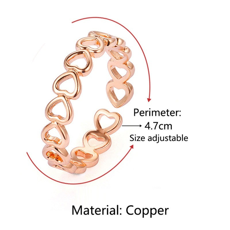 Womens Adjustable Metal Ring Electroplated Fashion Jewelry Beautiful Appearance High Quality Design For Everyday Wear