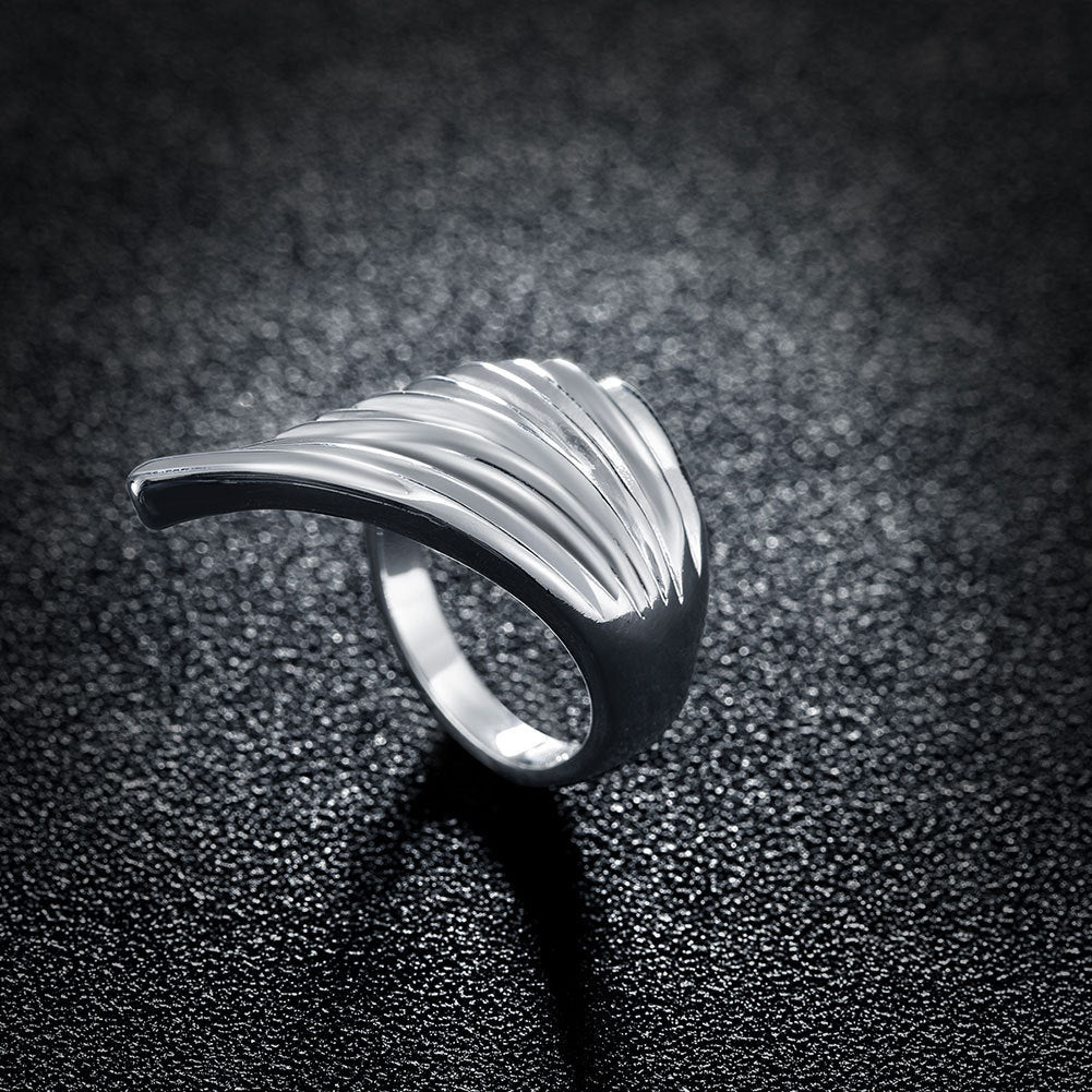Angel Wing Ring Silver Plated Copper Unisex Creative Everyday Wear Ring Gift For Birthday Anniversary Everyday