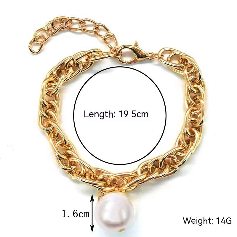 Bohemian Bracelet With Pearl Accents Geometric Shapes