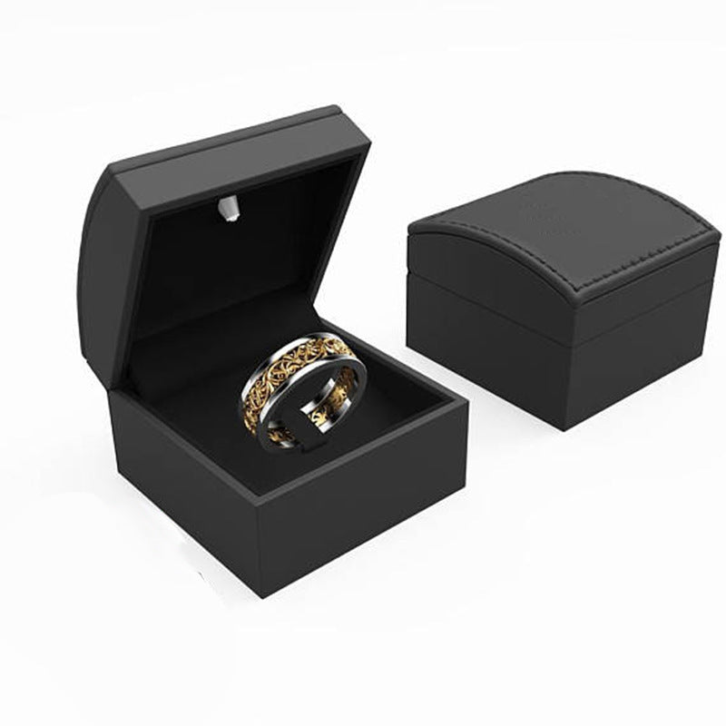 Womens Hollow Flower Ring Inlaid Gemstone Jewelry Fashion