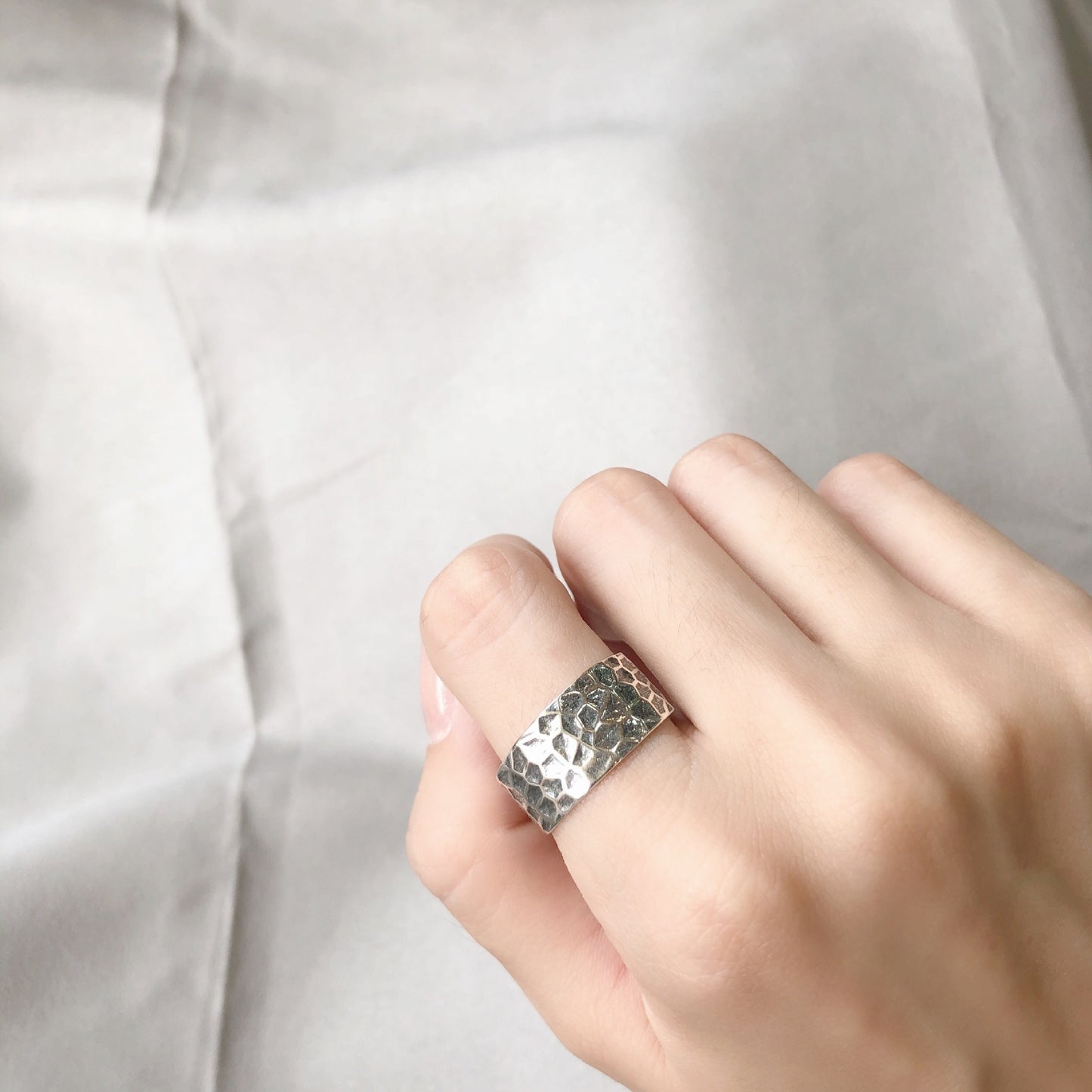 Womens Sterling Silver Ring Irregular Wave Design Retro Style Fashion Jewelry For Women Polished Finish Fine Craft