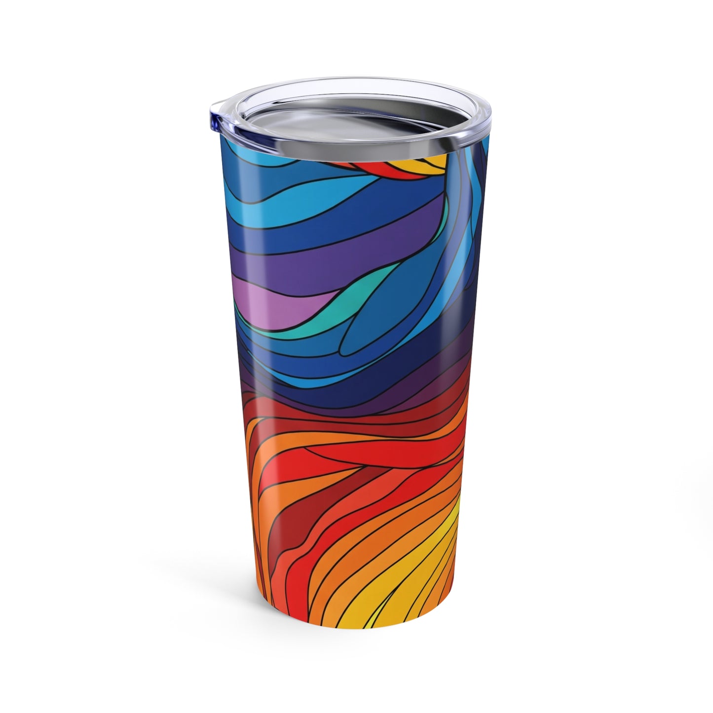 20oz Stainless Steel Travel Mug Double Wall Vacuum Insulated Spill Resistant Keeps Beverages Hot Or Cold Printed