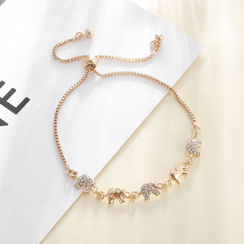 Womens Star Zircon Flower Bracelet Alloy Jewelry Gift