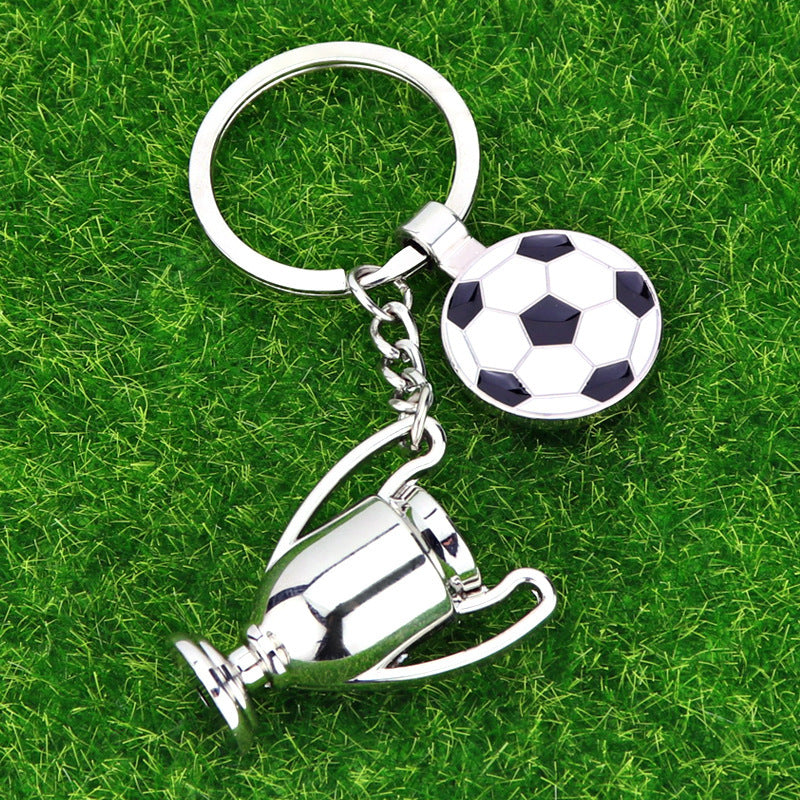 Metal Football Keychain Gift for Sports Fans World Cup Themed Pendant Boots Trophy Keyring Ideal Gift for Fans
