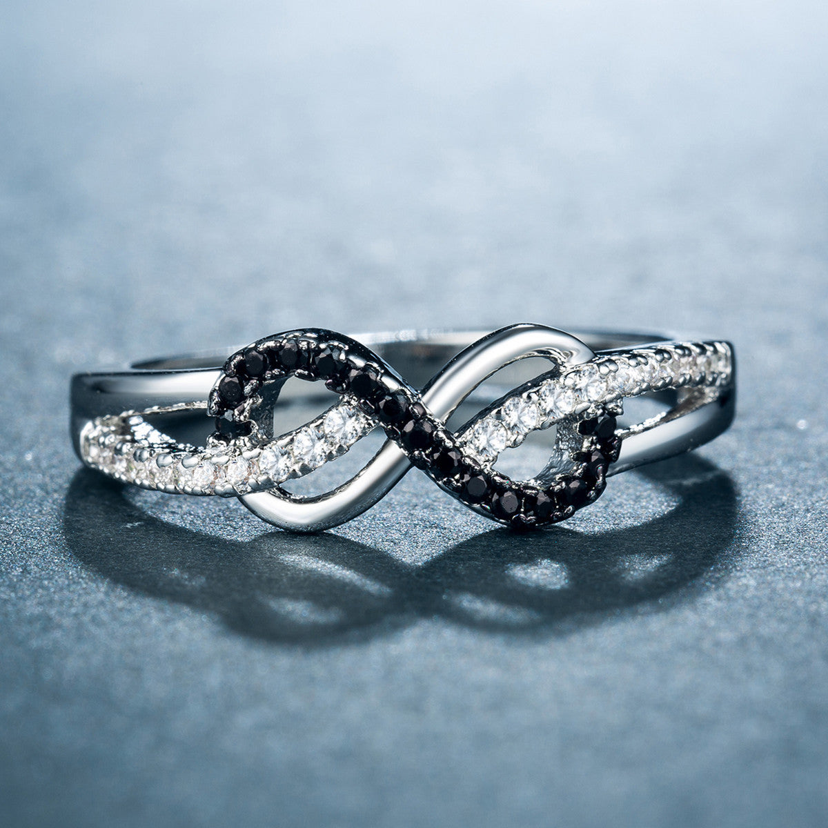 Zircon Inlaid Ring Platinum Plated Copper Jewelry For Women Everyday Wear And Occasions Elegant Fashion Lustre